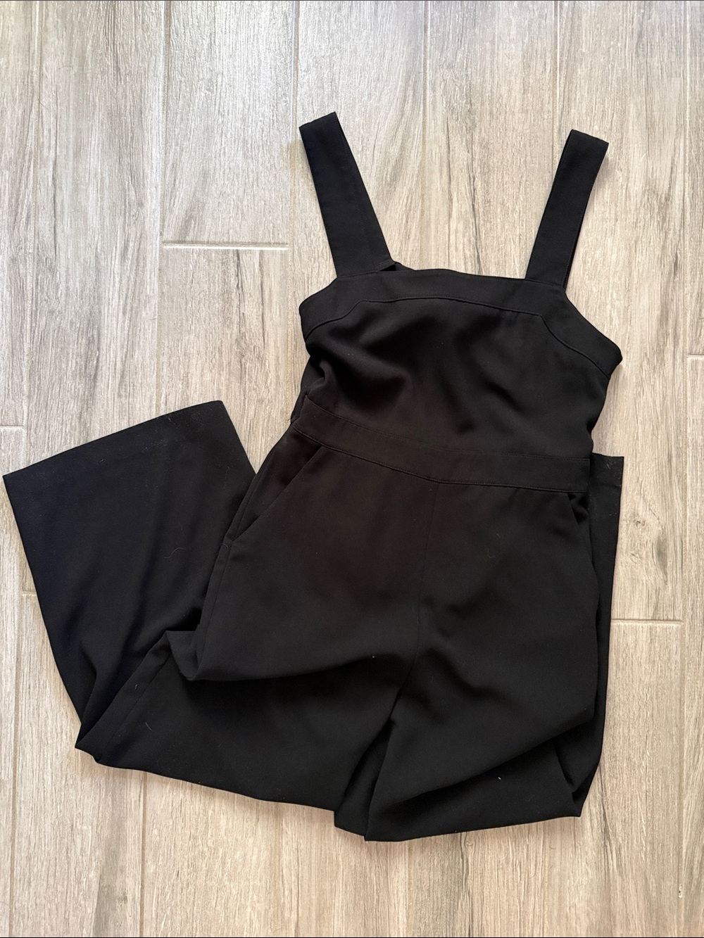 Madewell Black Wide-Leg Jumpsuit with Square Neck